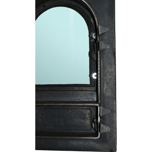 Liatinový kachľový štít hermetický presklený HELA