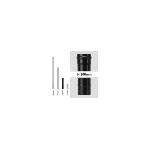 Dymovod rúrka pre peletové kachle priemer 80-500 mm čierny matný smalt