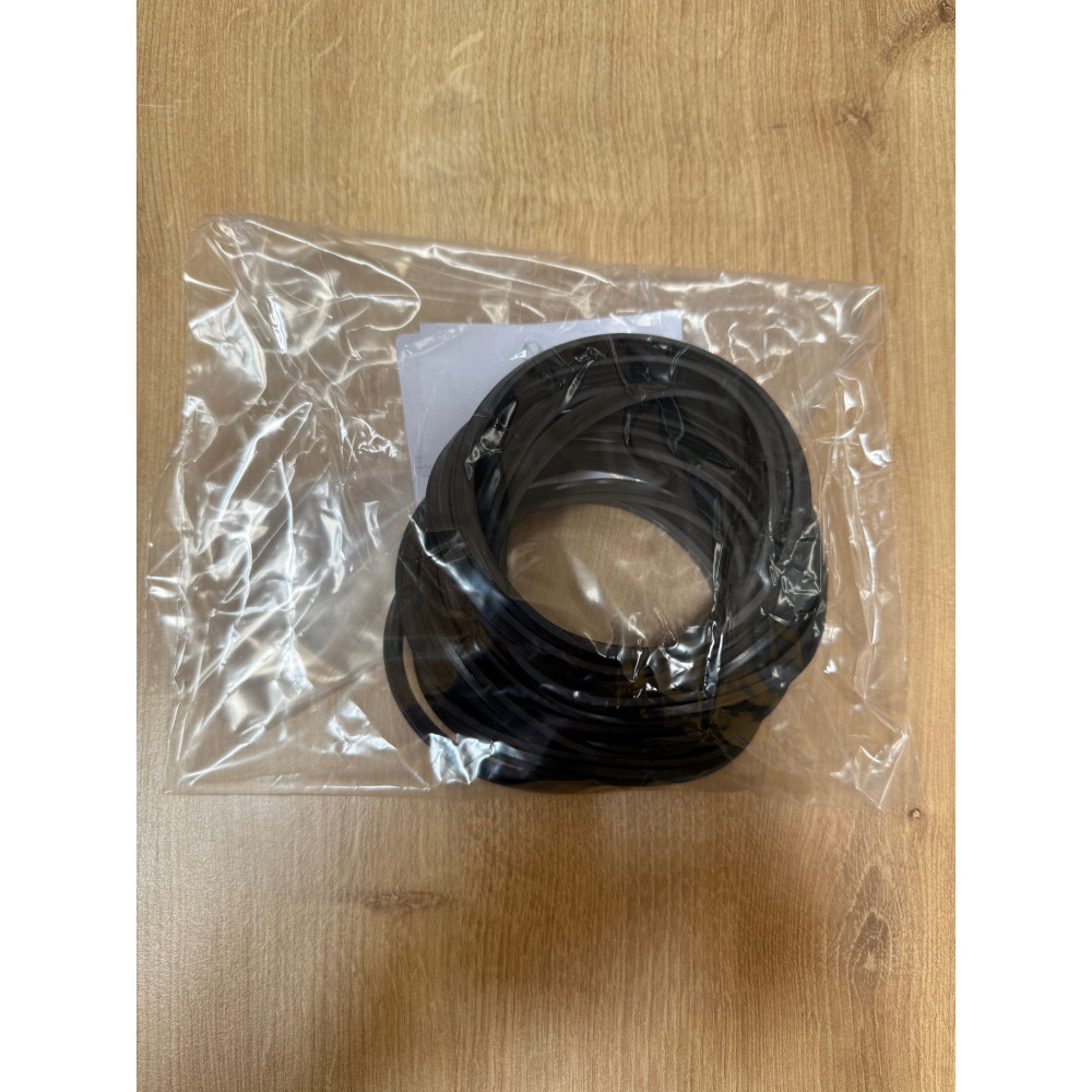 Tesnenie silikónové pre peletové dymovody - priemer 100 mm - čierne - 200 ° C - balenie 10 ks