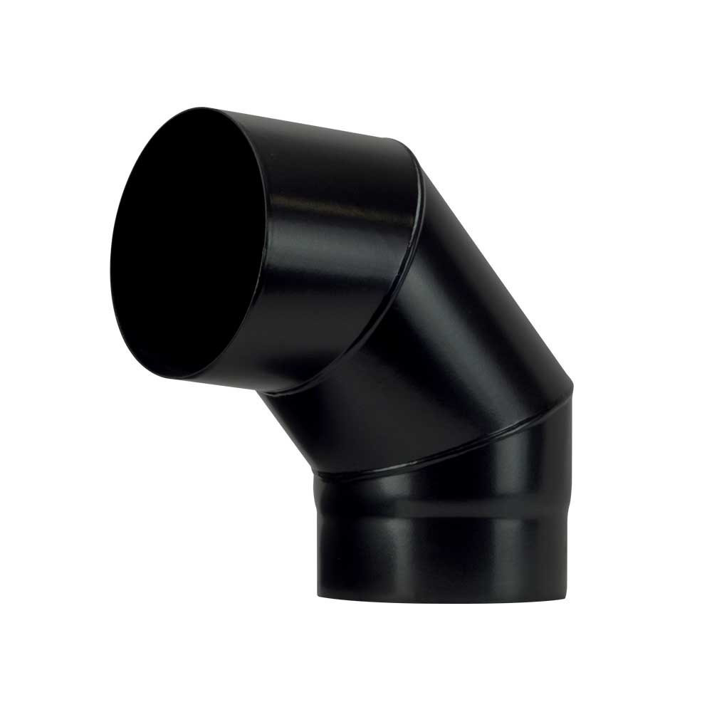 Koleno 90 st - 120mm/1,2mm smaltovaná čierna