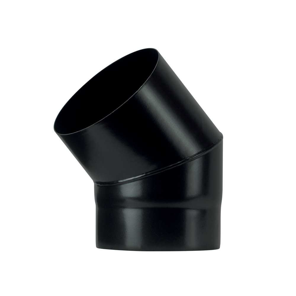 Koleno 45 st - 130mm/1,2mm smaltovaná čierna