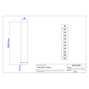Rúra 130mm/100cm/1,2mm smaltovaná čierna