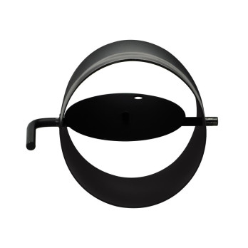 Rúra 150mm/25cm - klapka/1,2mm smaltovaná čierna