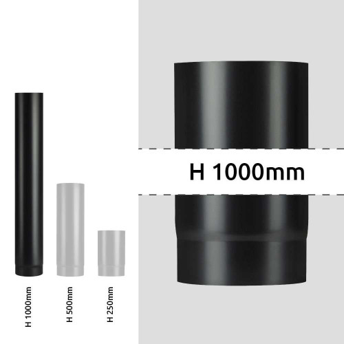 Rúra 150mm/100cm/1,2mm smaltovaná čierna