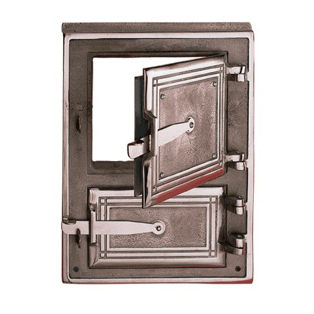 Liatinové dvierka kuchynské - HLADKÉ 3 - stredné - mosadz