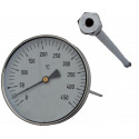 Teplomer TU-100-0-450°C-stonka 400mm+jímka