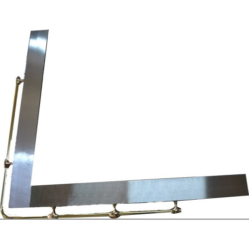 Rám platne - L - ľavý - nerez + zlatá hrazdička