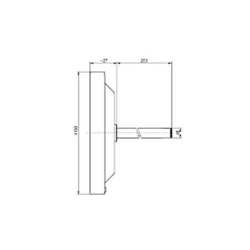 Teplomer do udiarne-0-260°-pr.60mm-stonka 100mm