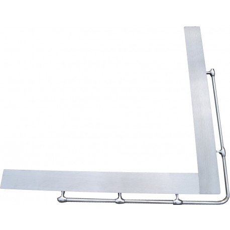 Rám platne - L - pravý - nerez + zlatá hrazdička