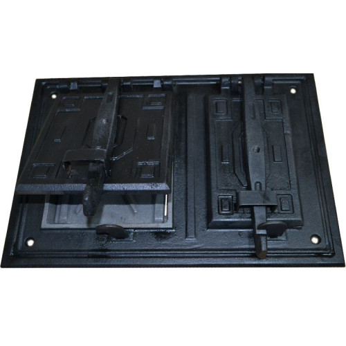 Liatinový kachľový štít - HARD-čierny