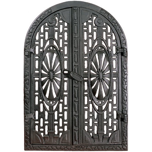 Liatinové dvierka krbové - nr.1-čierna - 360 x 550