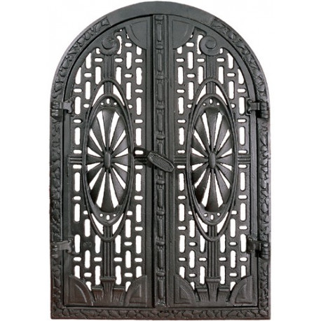 Liatinové dvierka krbové - nr.1-čierna - 360 x 550