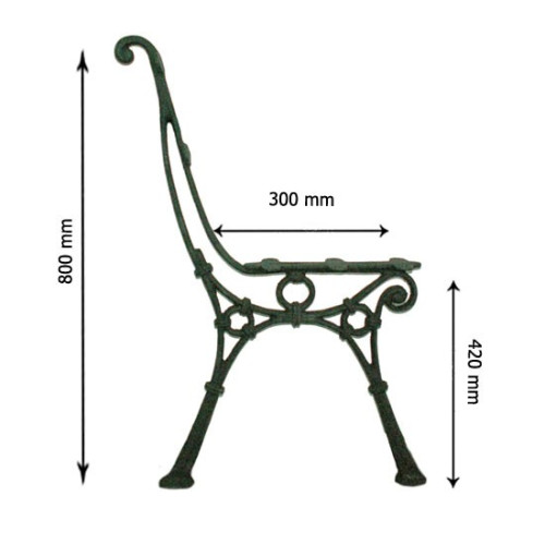 Liatinová lavička - LAURA - nr.3 - cena za 2 ks-pár