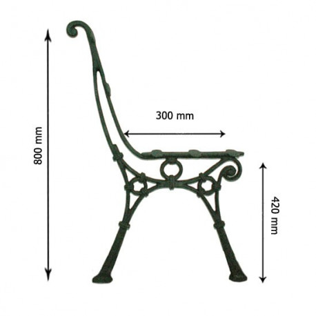 Liatinová lavička - LAURA - nr.3 - cena za 2 ks-pár