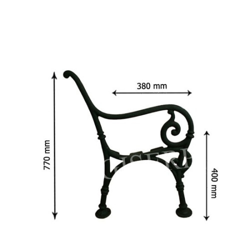 Liatinová lavička - LENKA - nr.7 - cena za 2 ks-pár