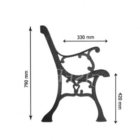 Liatinová lavička - LEONARDA - nr.9 - cena za 2 ks-pár