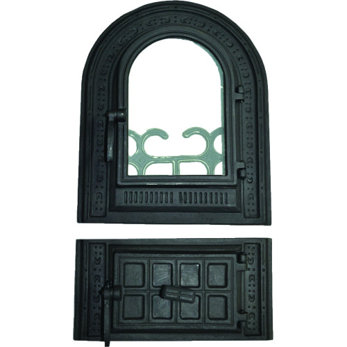 Liatinové dvierka-Kamnová zostava JULIA-čierna