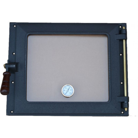 Dvierka rúry s teplomerom - drevo