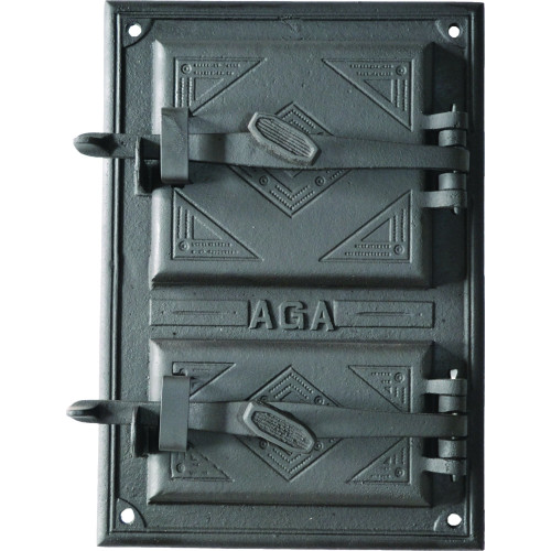 Liatinový kachľový štít - DUET - čierny