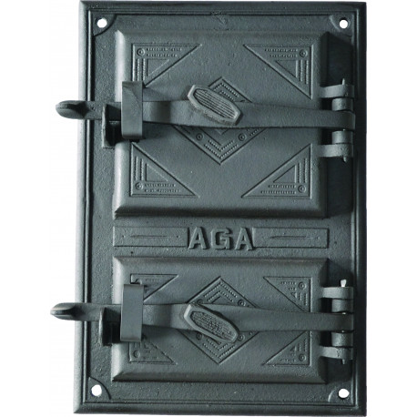 Liatinový kachľový štít - DUET - čierny