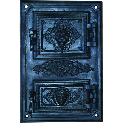 Liatinový kachľový štít - LEV - čierna