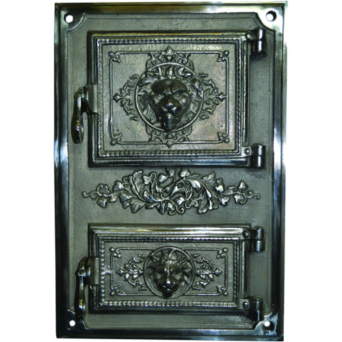 Liatinový kachľový štít - LEV - nikel