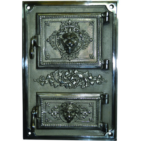 Liatinový kachľový štít - LEV - nikel