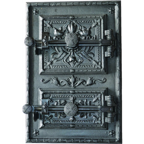 Liatinový kachľový štít - IRIS - čierny