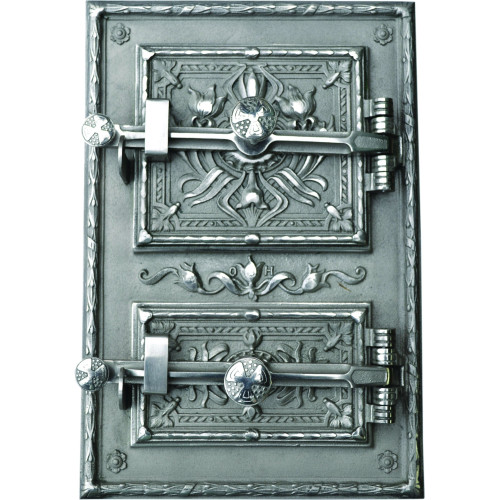 Liatinový kachľový štít - IRIS - nikel