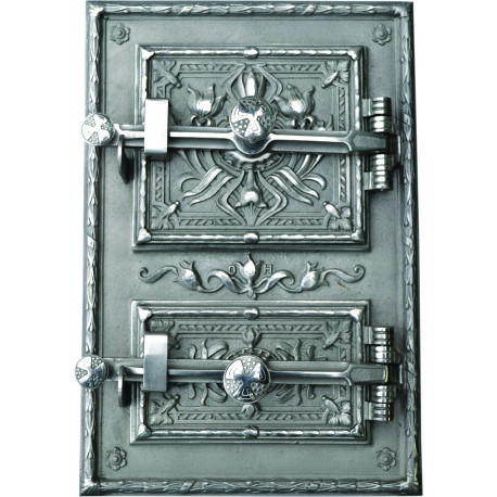 Liatinový kachľový štít - IRIS - nikel