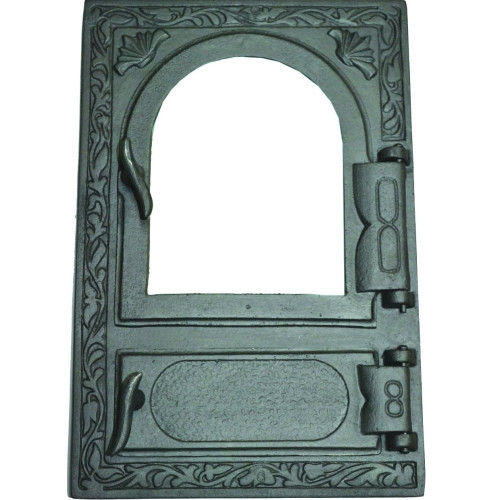 Liatinový kachľový štít hermetický presklený HELA