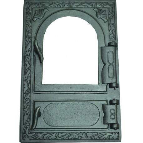 Liatinový kachľový štít hermetický presklený HELA