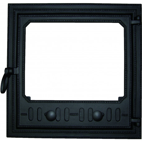 Liatinové kachľové dvierka MAUD - čierny