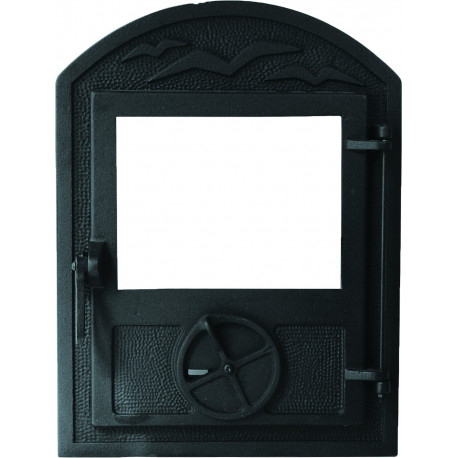 Liatinové kachľové dvierka MERLIN-čierna