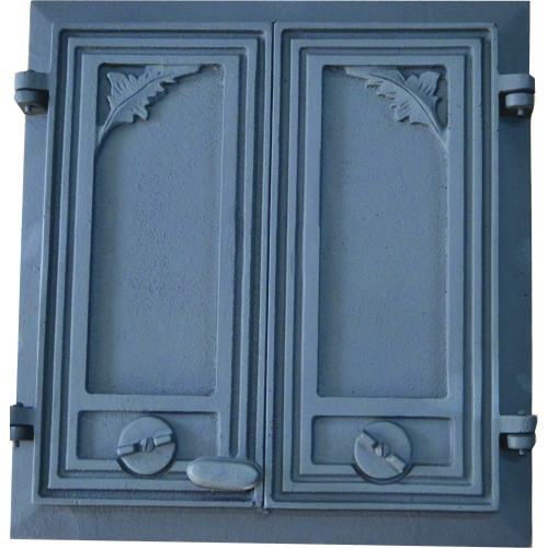 Liatinové dvierka pecové -BRIT - s reguláciou vzduchu-čierna