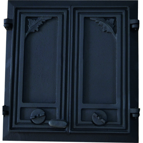 Liatinové dvierka pecové -BRIT - s reguláciou vzduchu-čierna