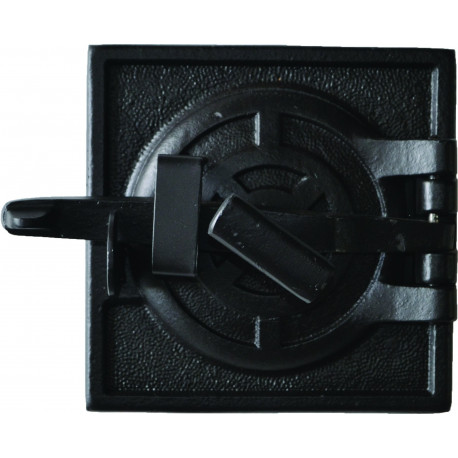 Liatinový kachľový štít hermetický - RORIK-čierna