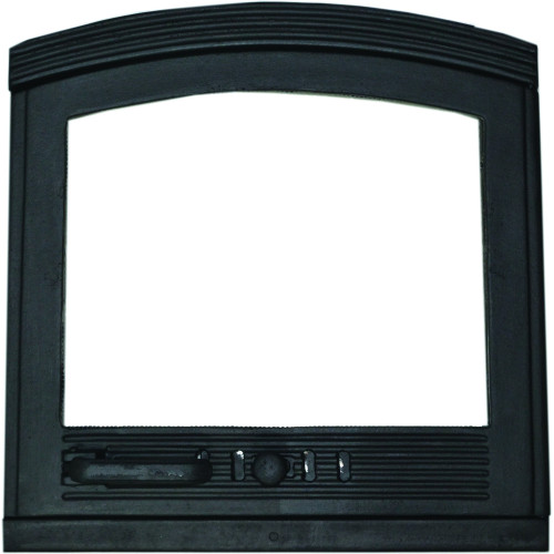 Liatinové dvierka ARKA - presklené s reguláciou vzduchu-čierna