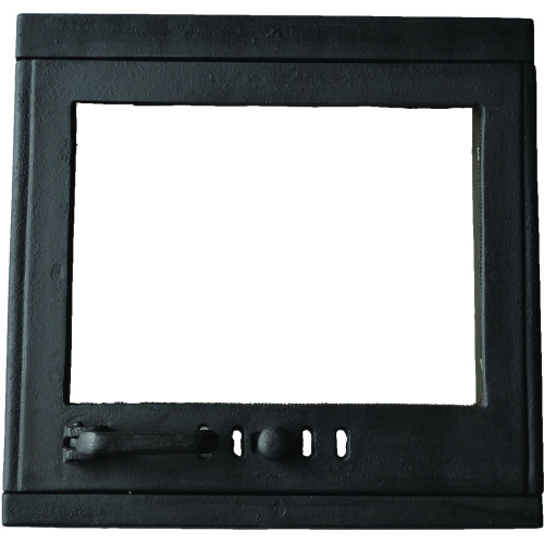 Liatinové dvierka ARKTIS- presklené s reguláciou vzduchu-čierna