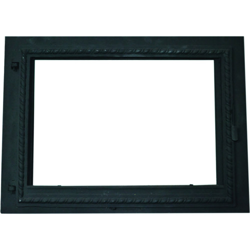 Liatinové dvierka GROF - presklené s reguláciou vzduchu-čierna