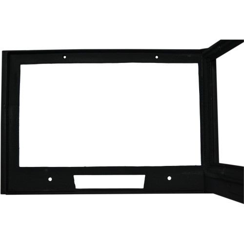 Liatinové dvierka GOLF - presklené s reguláciou vzduchu-čierna