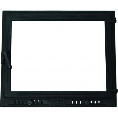 Liatinové dvierka GOMEZ - presklené s reguláciou vzduchu-čierna