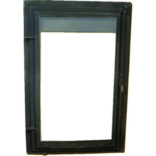 Liatinové dvierka GABRIELA - presklená -čierna