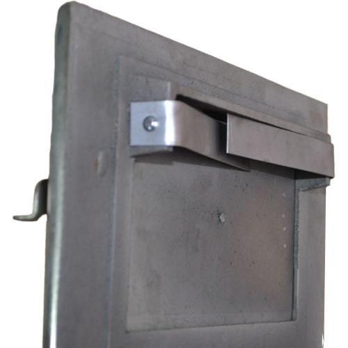 Liatinové dvierka kuchynské - 4T -SKLO- veľké - čierna