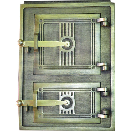 Liatinové dvierka kuchynské - 3T - stredné - mosadz