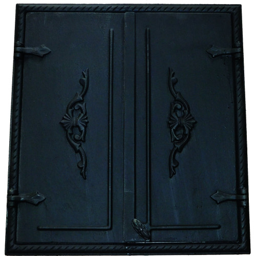 Dvierka pecové,udierenské - ANTIK - rovný-čierny