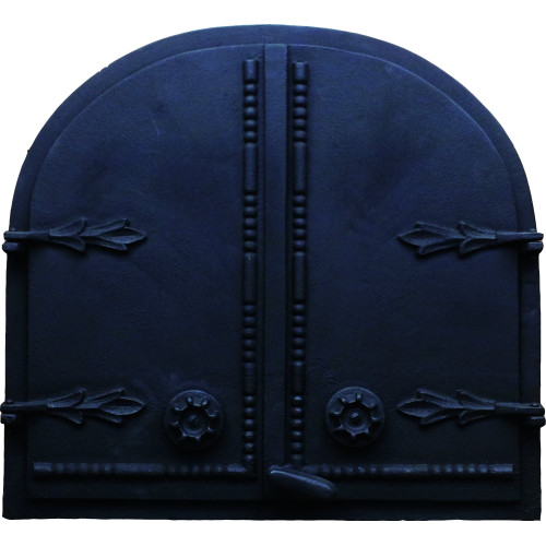 Dvierka udiarenské,pecové - NINE - s reguláciou - 560*530 mm - oblúk-čierna