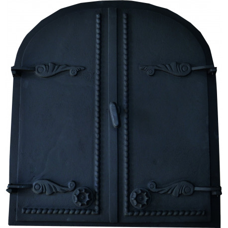 Dvierka udiarenské,pecové - TEN s reguláciou- - 620*705 mm - čierna