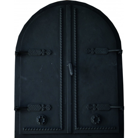 Dvierka udiarenské,pecové - BIG - s reguláciou - 650*850 mm - čierna