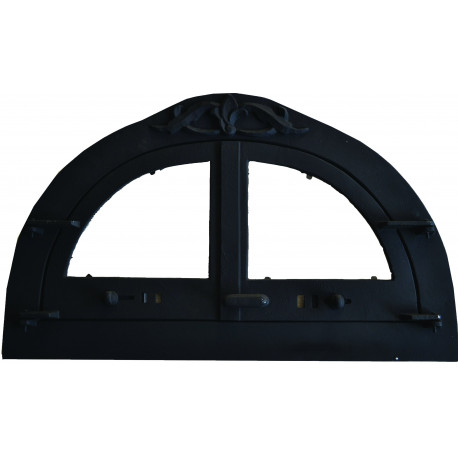 Pizza dvierka - VERONA - dvojkrídlové presklené - čierna